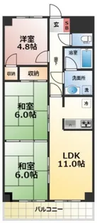 日宝ポニクレール府中【4階】の間取り