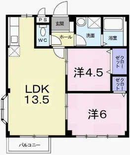 エルディム松本【2階】の間取り