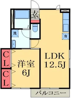 サンハイム学園前C【1階】の間取り
