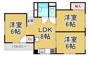 グリーンハイツ伊丹【2階】の間取り