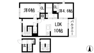 エスメゾン(S-MAISON)【2階】の間取り