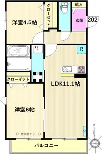 メゾンドアロ【2階】の間取り