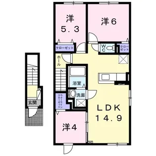 ラ・ローブ【2階】の間取り