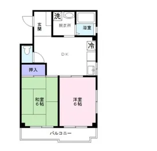 デューク菊川【6階】の間取り