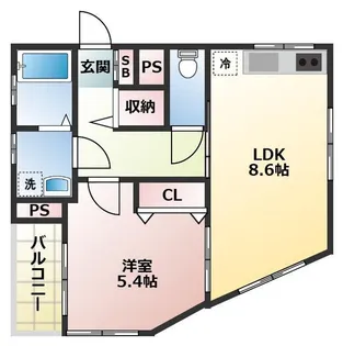 メルベイユIII【1階】の間取り