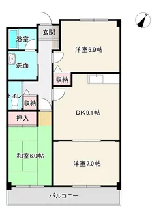 ブライトUマンション【3階】の間取り