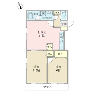 ブランシェII【1階】の間取り