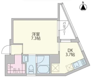 クーカイ テラス恵比寿【1階】の間取り
