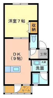 エバーグリーンJ【1階】の間取り