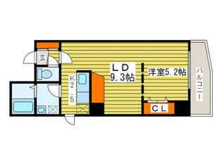 フォ-トゥフル北大前【4階】の間取り