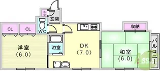 ニューコーワビル【2階】の間取り