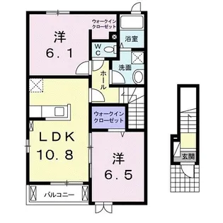 フロントリヴァーB【2階】の間取り