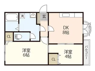 洋光ハイツ【2階】の間取り