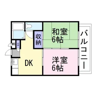 ファミール浜の宮【2階】の間取り