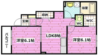ラ・リューア B【1階】の間取り