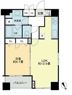 クロスレジデンス蒲田【12階】の間取り
