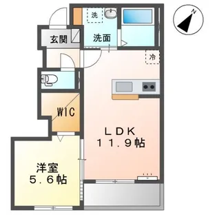 チャコールII番館【1階】の間取り