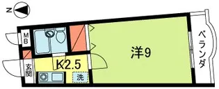 高円寺コーポ【1階】の間取り