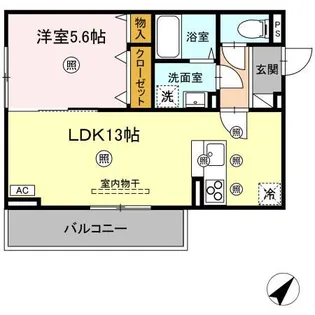 amレジデンス出雲【2階】の間取り