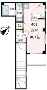 パルテール蒔田【4階】の間取り