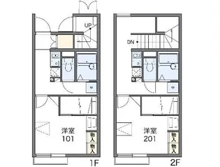 レオパレスクライネシュロス【2階】の間取り