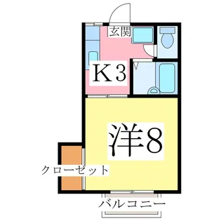 アプローズ東太田【2階】の間取り