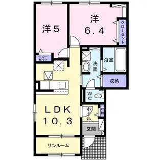 ニュー モダン サウス【1階】の間取り