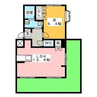 サン・クレセント【1階】の間取り