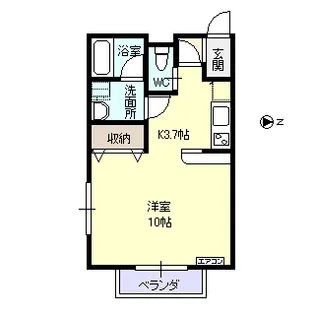 ACあこや【1階】の間取り