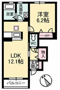 マイスクエアー平井【1階】の間取り