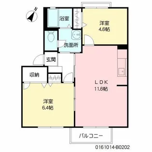 グレースハイム B棟【2階】の間取り