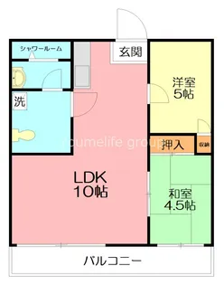 コーポ田中【1階】の間取り