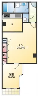 大宝 ルグラン上本町【2階】の間取り