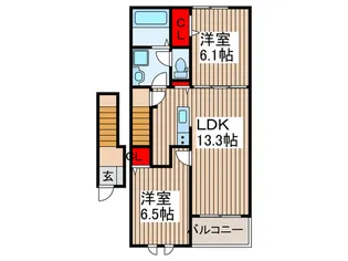 グリーン・テラス【2階】の間取り