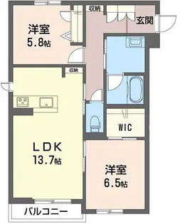 グランメゾン小野【1階】の間取り