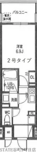 クローバー・ビュー上本町【9階】の間取り