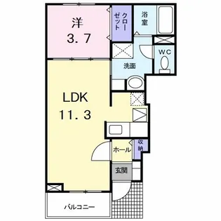 ティファニーハイツ I【1階】の間取り