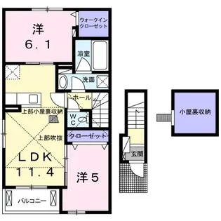 バン・ベール明 C【2階】の間取り