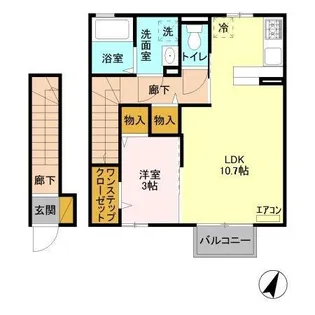 ルナール. A【2階】の間取り