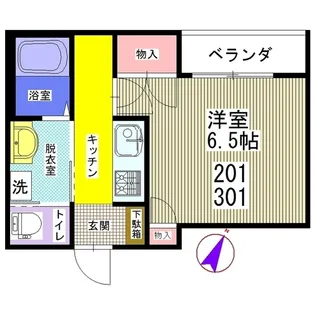 R(アール)【2階】の間取り