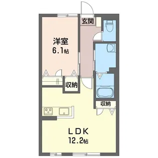 ボワメゾンA【1階】の間取り