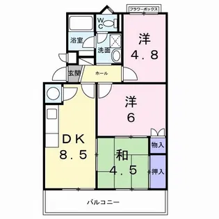 カサグランデ藤江【3階】の間取り
