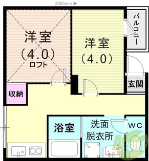 コーポラス村瀬【1階】の間取り