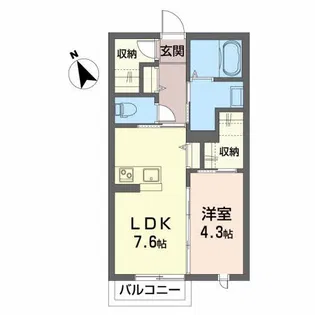 シャーメゾン緑町【1階】の間取り