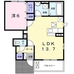 サルーテ【1階】の間取り