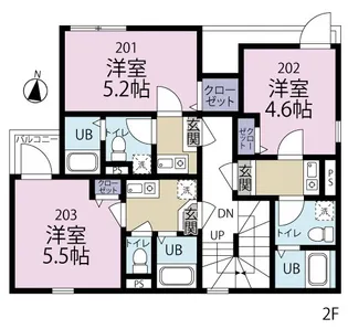 GrandirMaison小岩【2階】の間取り