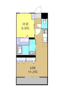 サンホープ長田【1階】の間取り