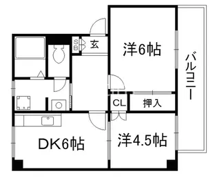 サニークレスト【1階】の間取り