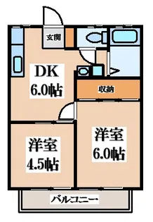 扇町ハイツ【2階】の間取り