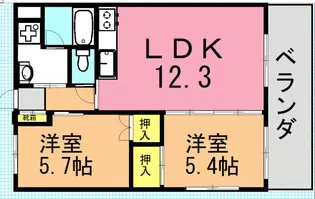 サンライズマンション【3階】の間取り